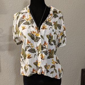 SOLD Floral Button-Up Blouse